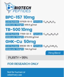 Biotech Peptides BPC - 157 & TB - 500 & GHK - Cu Blend (70mg)