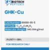 Biotech Peptides GHK - CU (Copper) (50mg)